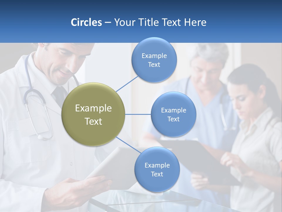 A Doctor Is Looking At Something On A Tablet PowerPoint Template