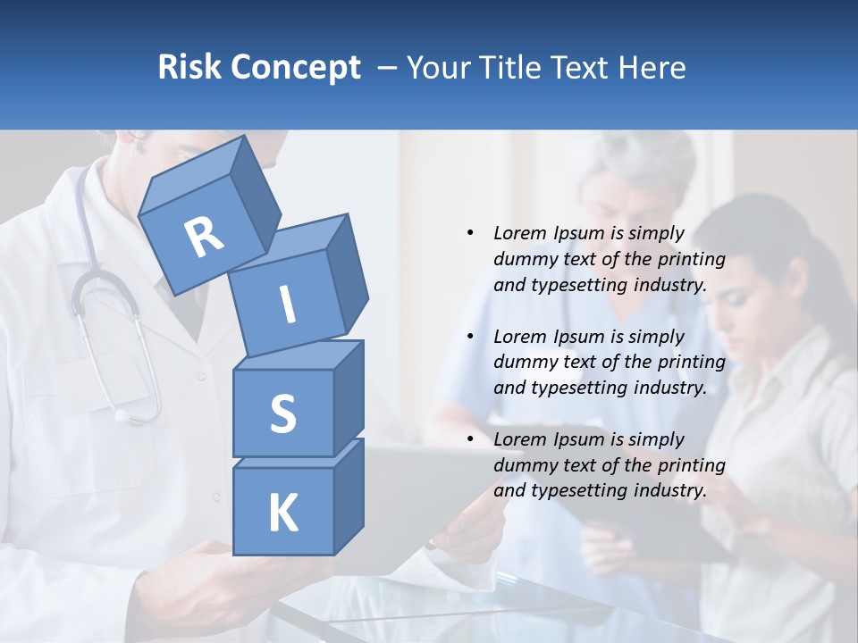 A Doctor Is Looking At Something On A Tablet PowerPoint Template