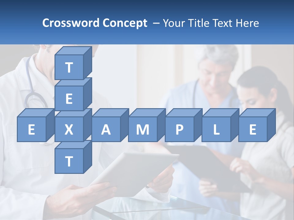 A Doctor Is Looking At Something On A Tablet PowerPoint Template