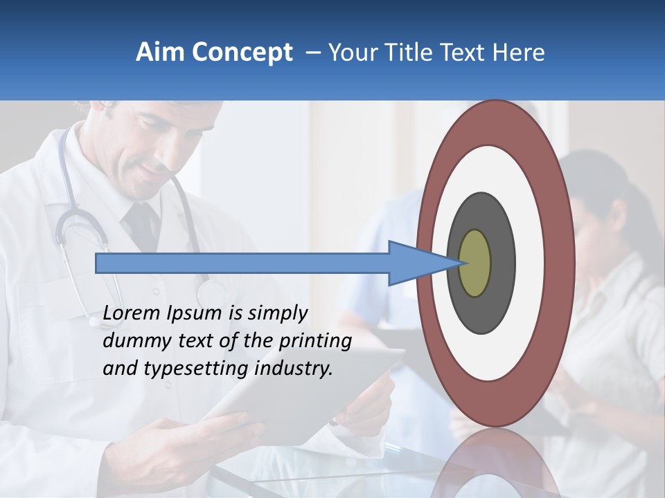 A Doctor Is Looking At Something On A Tablet PowerPoint Template