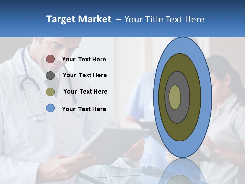 A Doctor Is Looking At Something On A Tablet PowerPoint Template