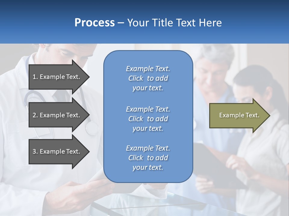A Doctor Is Looking At Something On A Tablet PowerPoint Template