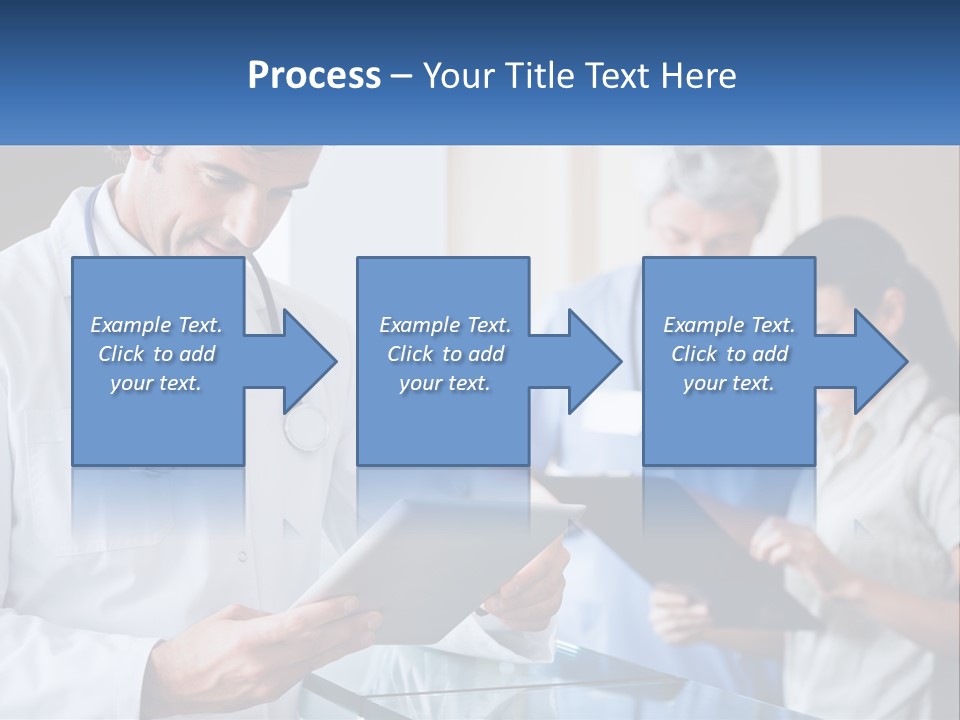 A Doctor Is Looking At Something On A Tablet PowerPoint Template