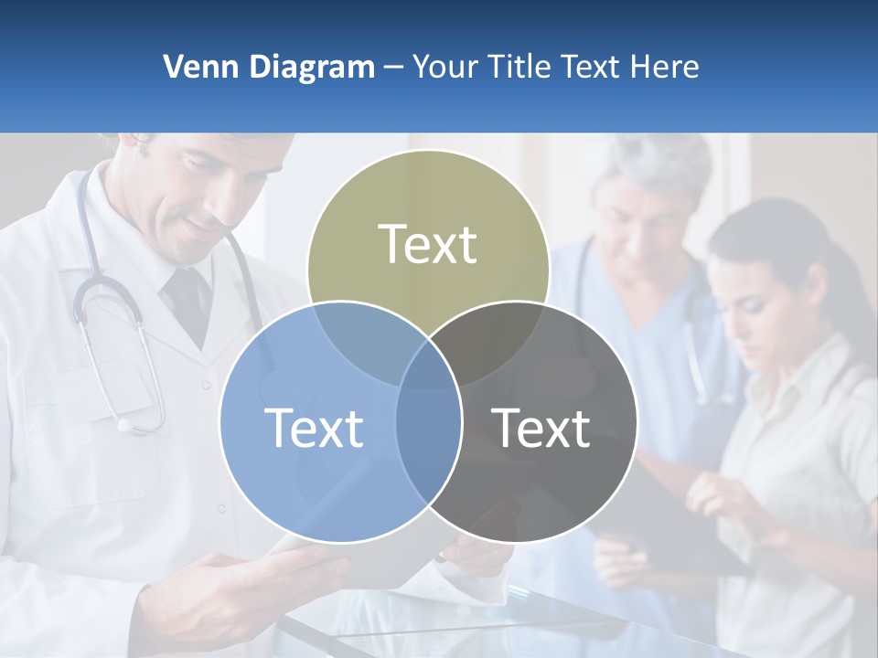 A Doctor Is Looking At Something On A Tablet PowerPoint Template