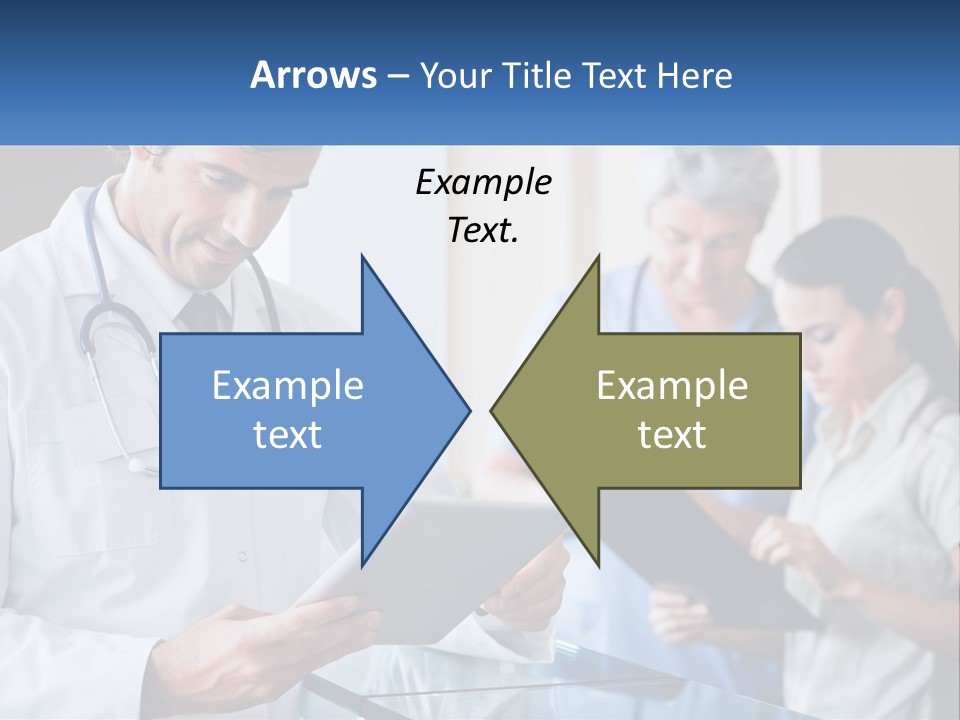 A Doctor Is Looking At Something On A Tablet PowerPoint Template