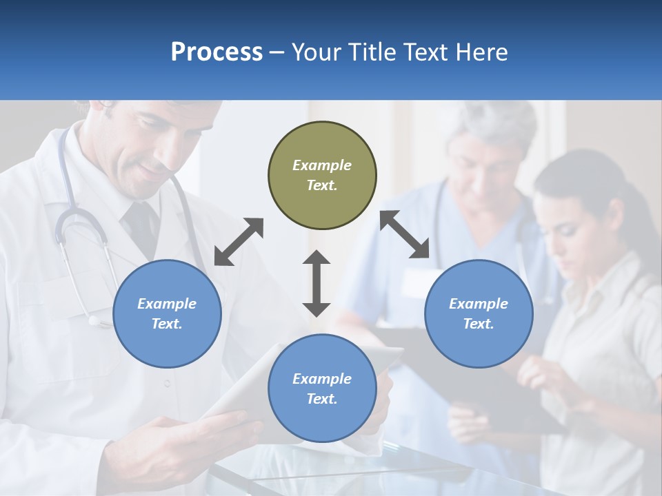 A Doctor Is Looking At Something On A Tablet PowerPoint Template