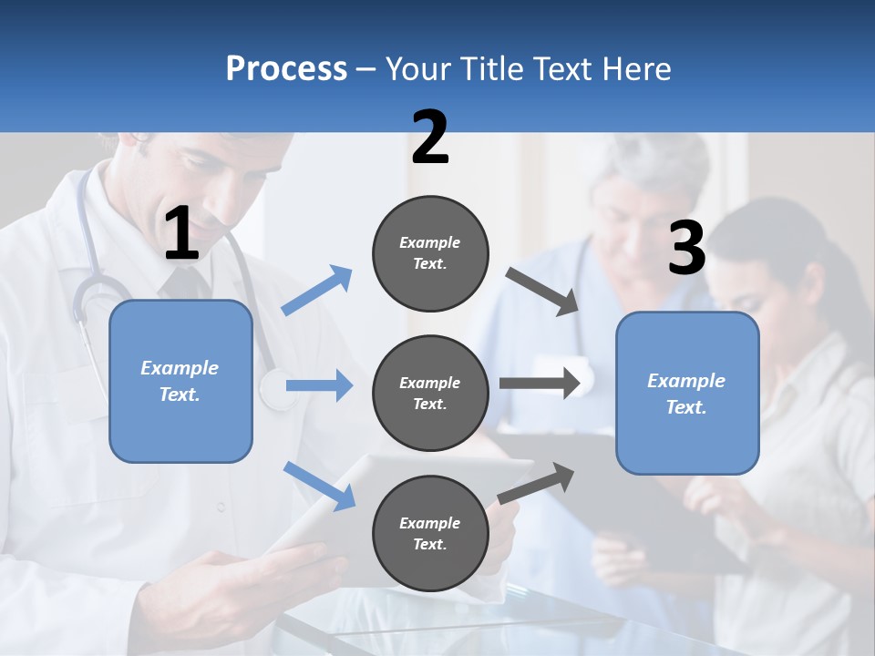A Doctor Is Looking At Something On A Tablet PowerPoint Template