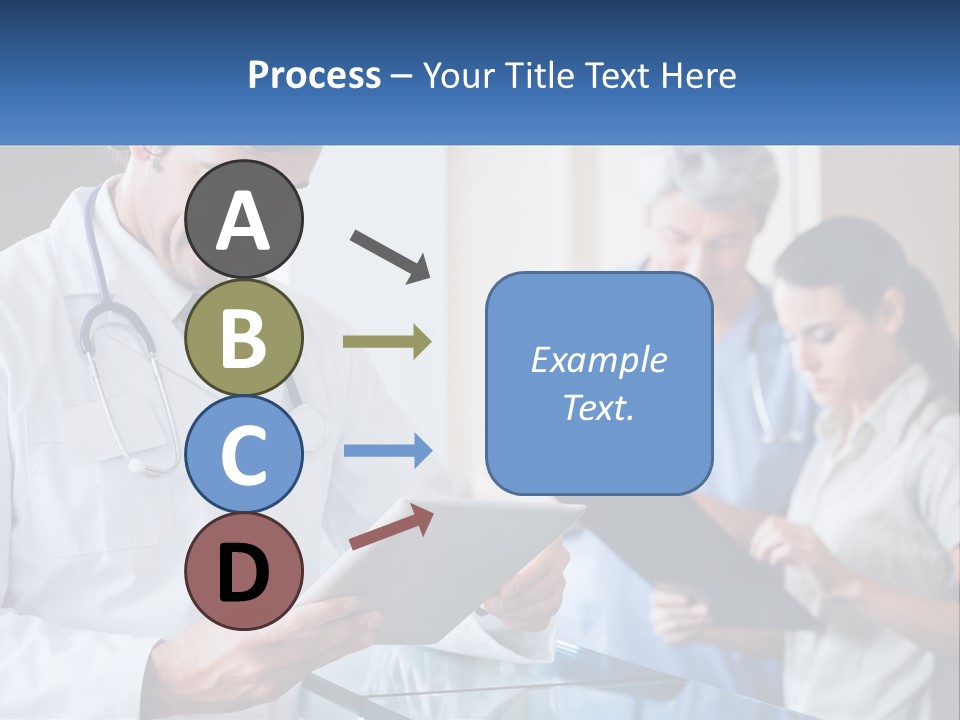 A Doctor Is Looking At Something On A Tablet PowerPoint Template
