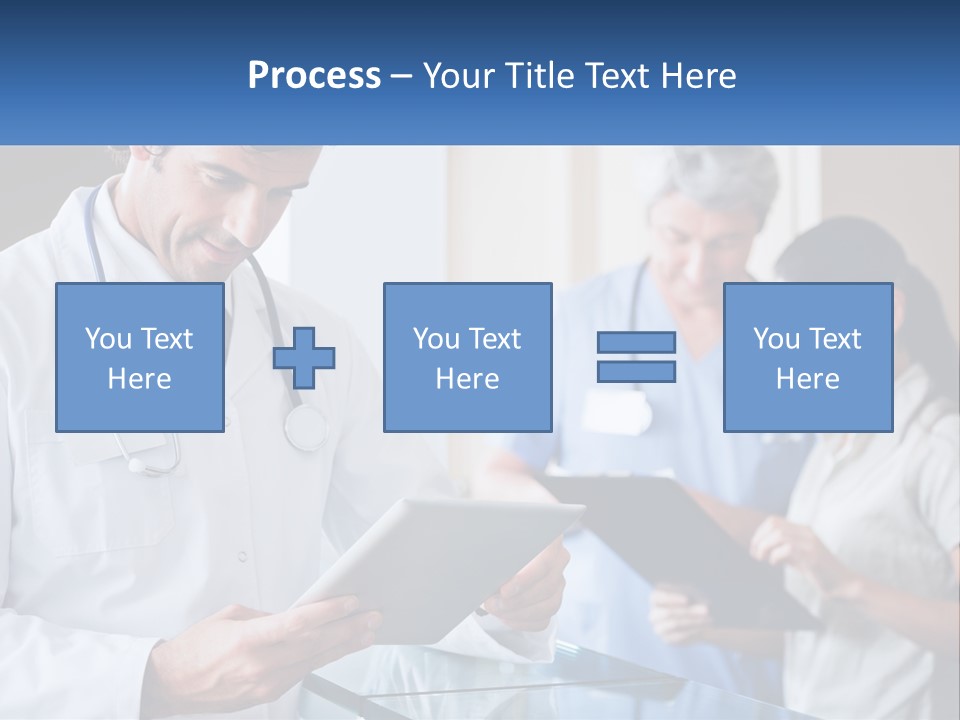 A Doctor Is Looking At Something On A Tablet PowerPoint Template