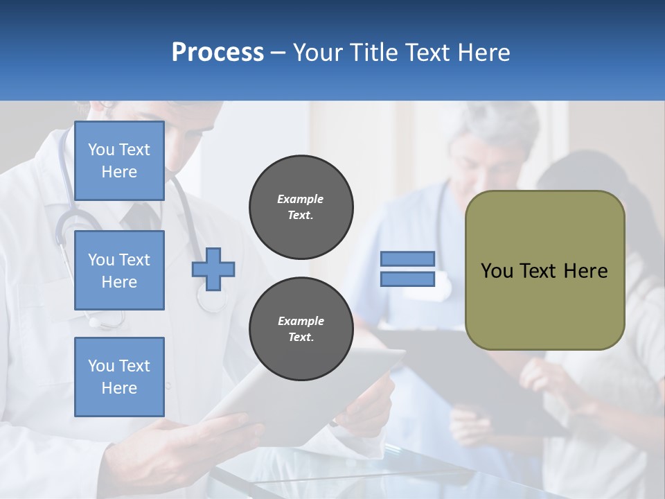 A Doctor Is Looking At Something On A Tablet PowerPoint Template