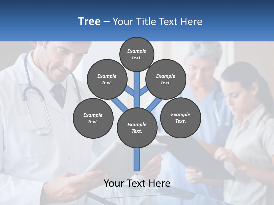 A Doctor Is Looking At Something On A Tablet PowerPoint Template