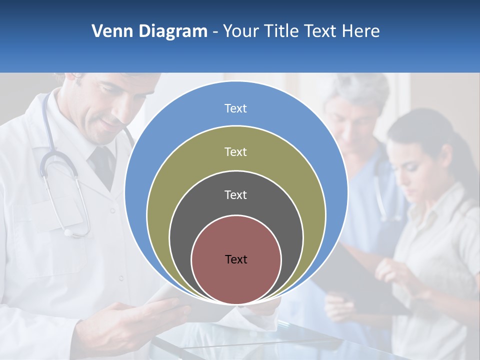 A Doctor Is Looking At Something On A Tablet PowerPoint Template