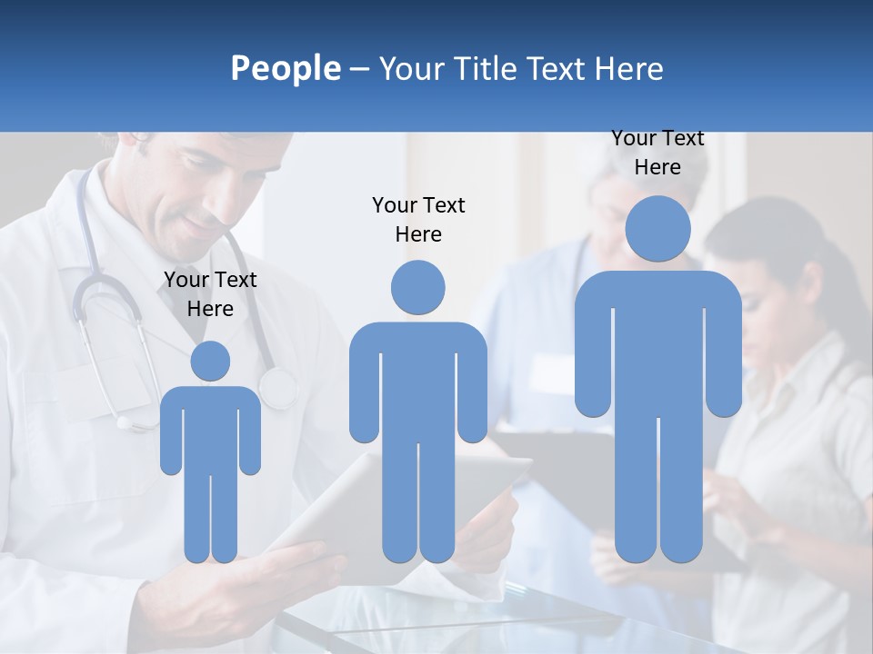 A Doctor Is Looking At Something On A Tablet PowerPoint Template