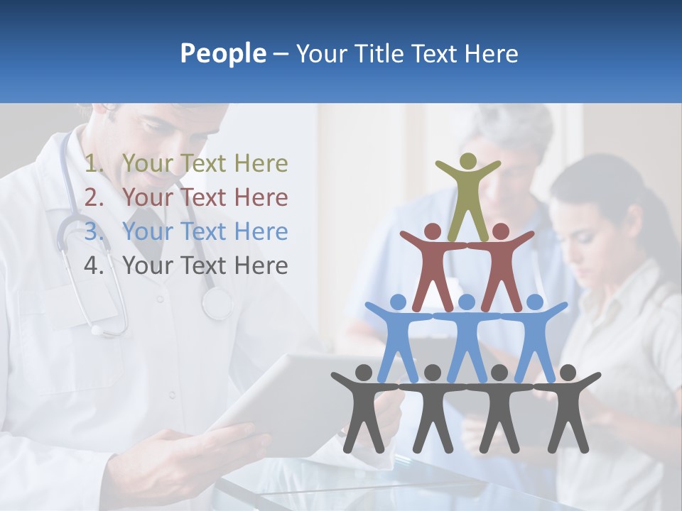 A Doctor Is Looking At Something On A Tablet PowerPoint Template