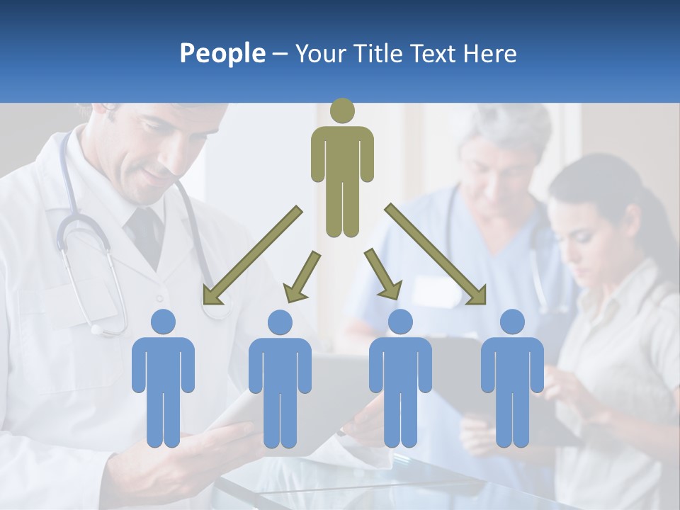 A Doctor Is Looking At Something On A Tablet PowerPoint Template