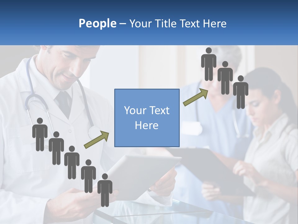 A Doctor Is Looking At Something On A Tablet PowerPoint Template
