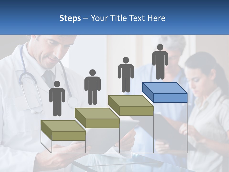A Doctor Is Looking At Something On A Tablet PowerPoint Template
