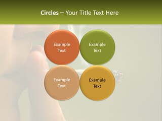 A Woman Smoking A Cigarette With A Green Background PowerPoint Template