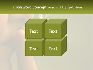 A Woman Smoking A Cigarette With A Green Background PowerPoint Template