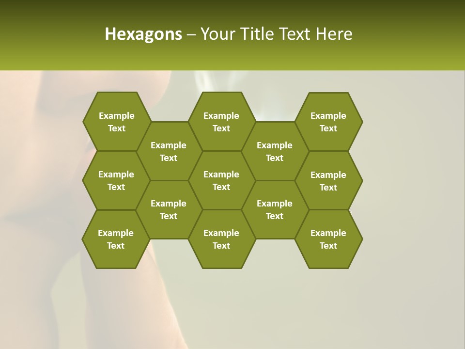 A Woman Smoking A Cigarette With A Green Background PowerPoint Template