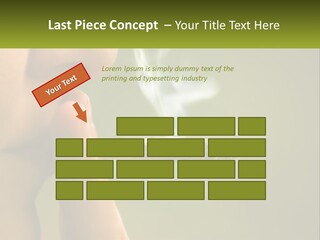 A Woman Smoking A Cigarette With A Green Background PowerPoint Template