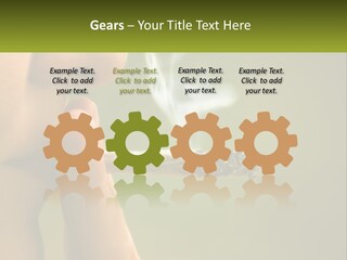 A Woman Smoking A Cigarette With A Green Background PowerPoint Template