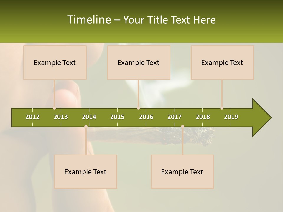 A Woman Smoking A Cigarette With A Green Background PowerPoint Template
