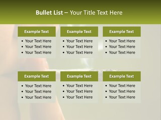 A Woman Smoking A Cigarette With A Green Background PowerPoint Template