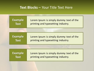 A Woman Smoking A Cigarette With A Green Background PowerPoint Template