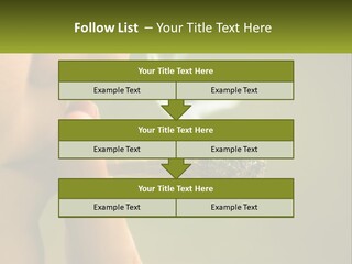 A Woman Smoking A Cigarette With A Green Background PowerPoint Template