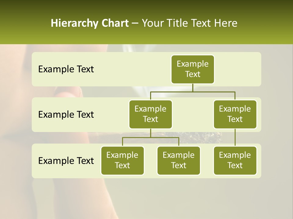 A Woman Smoking A Cigarette With A Green Background PowerPoint Template