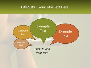 A Woman Smoking A Cigarette With A Green Background PowerPoint Template