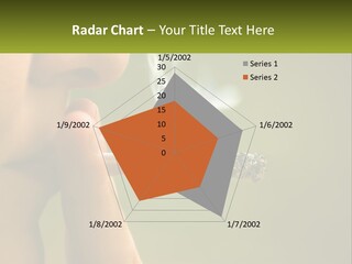 A Woman Smoking A Cigarette With A Green Background PowerPoint Template