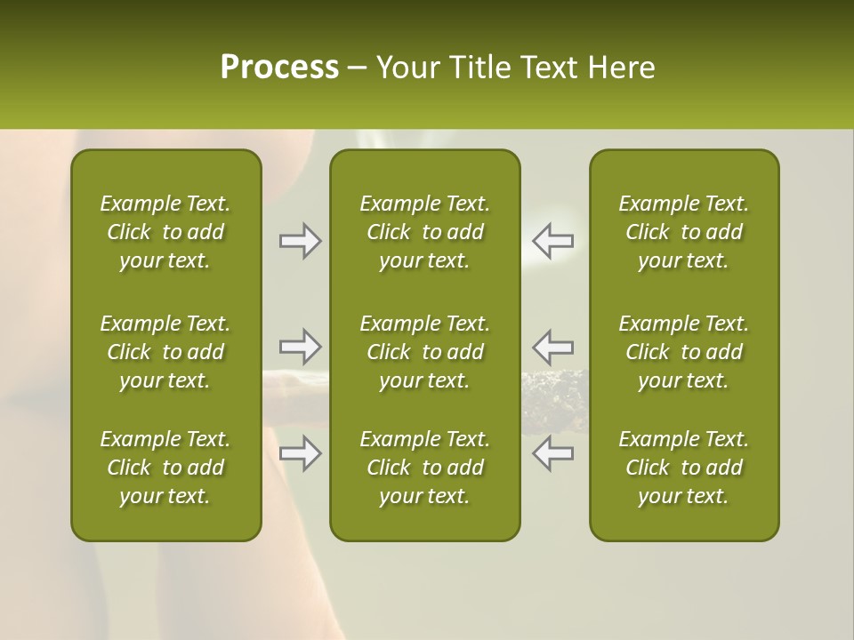 A Woman Smoking A Cigarette With A Green Background PowerPoint Template