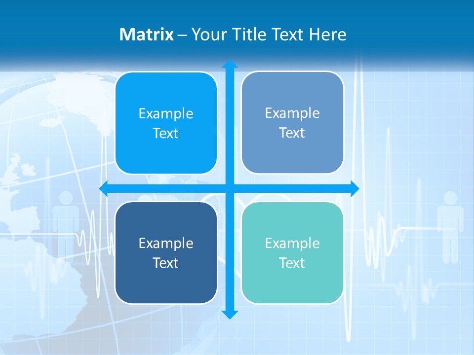A Blue Globe With A Heart On It PowerPoint Template