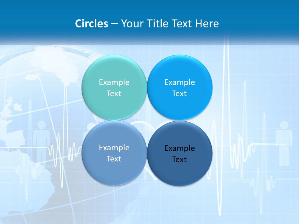 A Blue Globe With A Heart On It PowerPoint Template