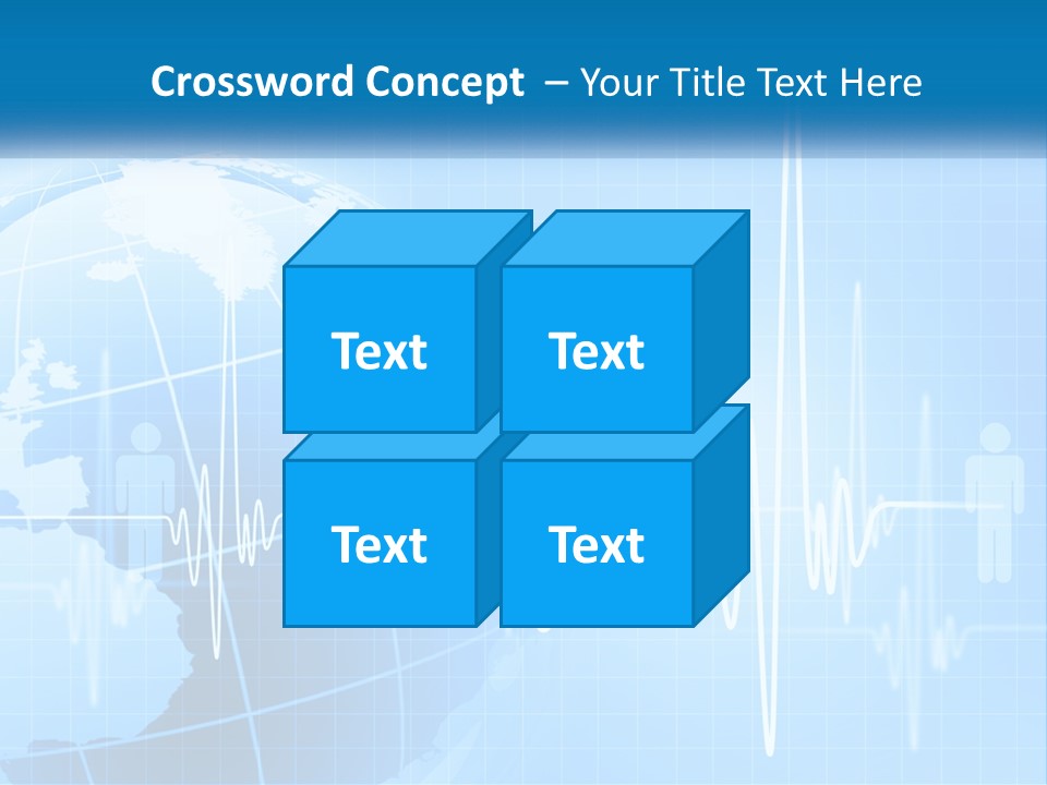 A Blue Globe With A Heart On It PowerPoint Template