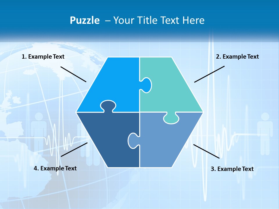 A Blue Globe With A Heart On It PowerPoint Template