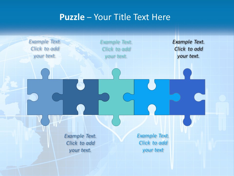 A Blue Globe With A Heart On It PowerPoint Template