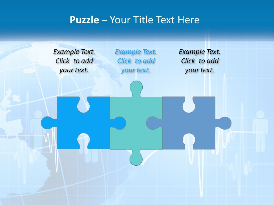 A Blue Globe With A Heart On It PowerPoint Template