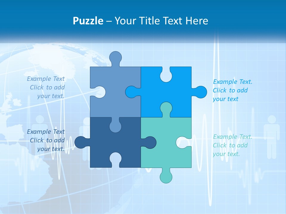 A Blue Globe With A Heart On It PowerPoint Template