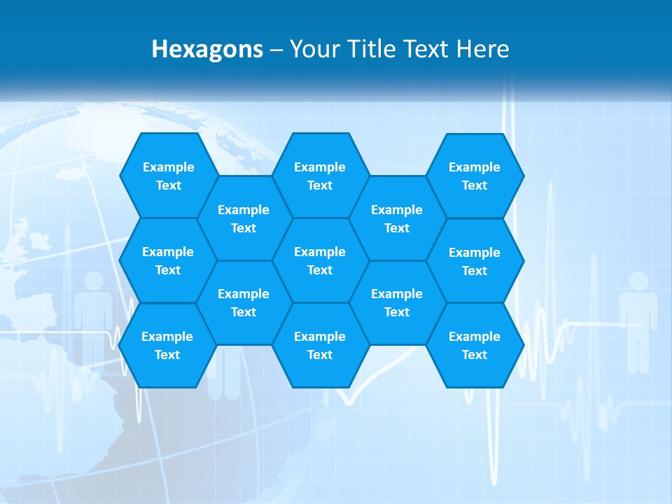 A Blue Globe With A Heart On It PowerPoint Template