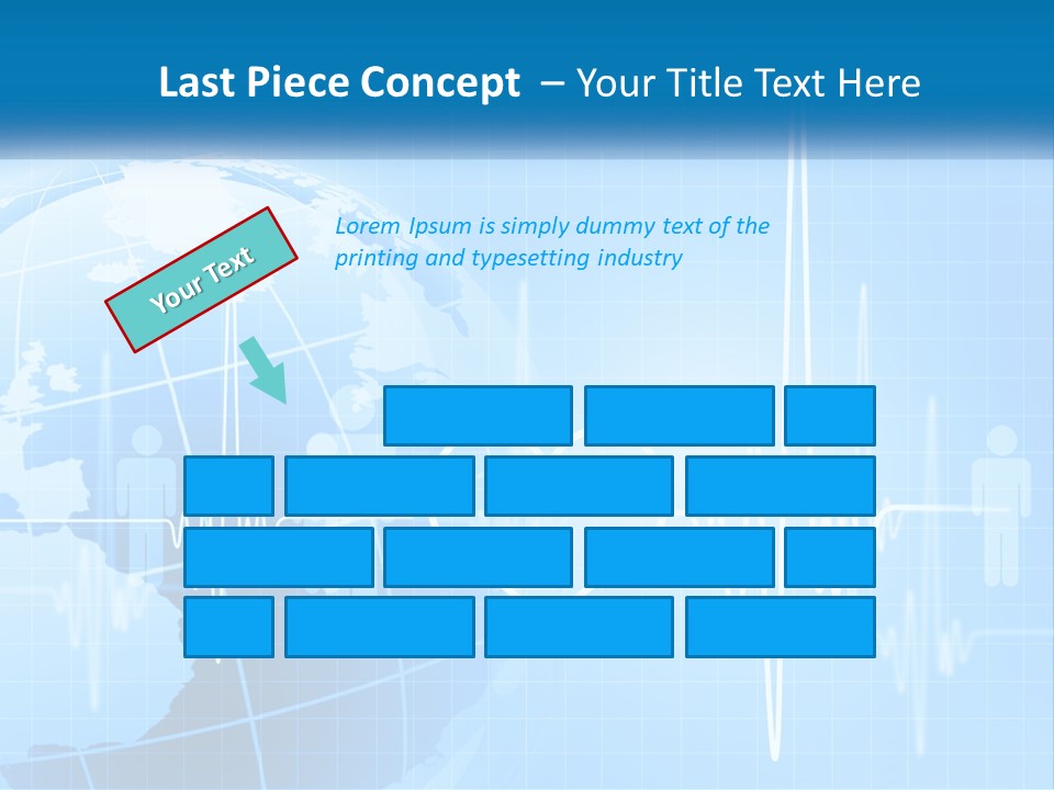 A Blue Globe With A Heart On It PowerPoint Template