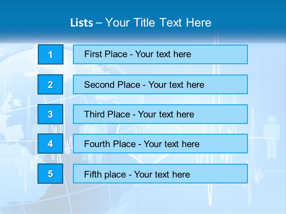 A Blue Globe With A Heart On It PowerPoint Template