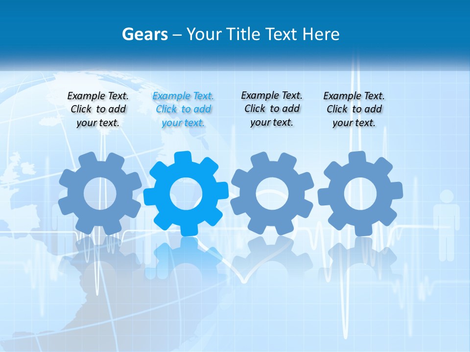 A Blue Globe With A Heart On It PowerPoint Template