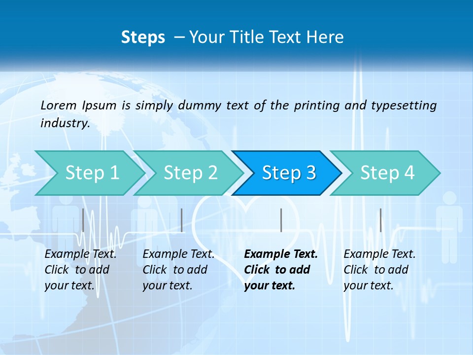 A Blue Globe With A Heart On It PowerPoint Template
