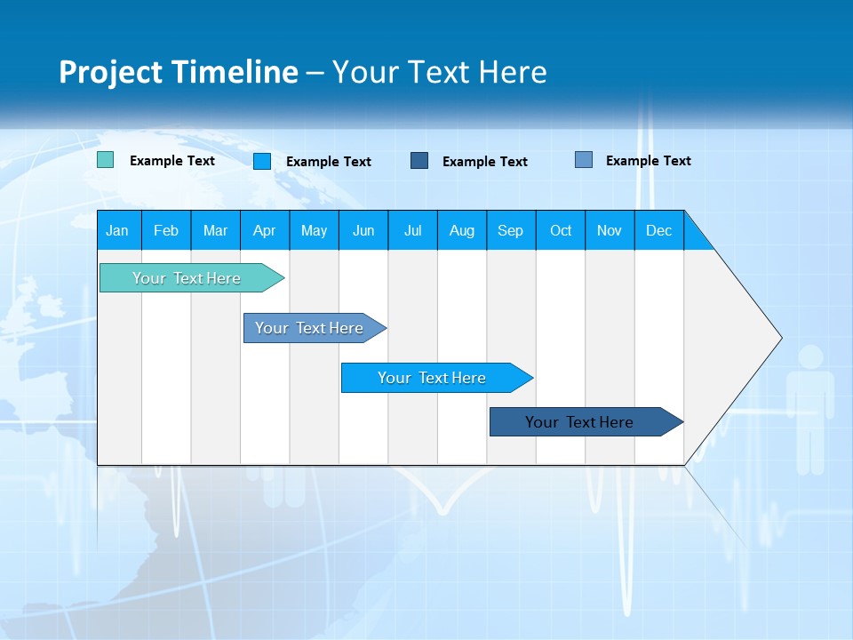 A Blue Globe With A Heart On It PowerPoint Template