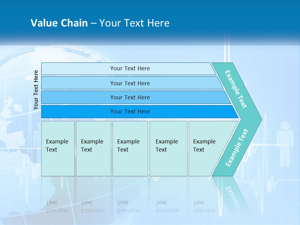 A Blue Globe With A Heart On It PowerPoint Template