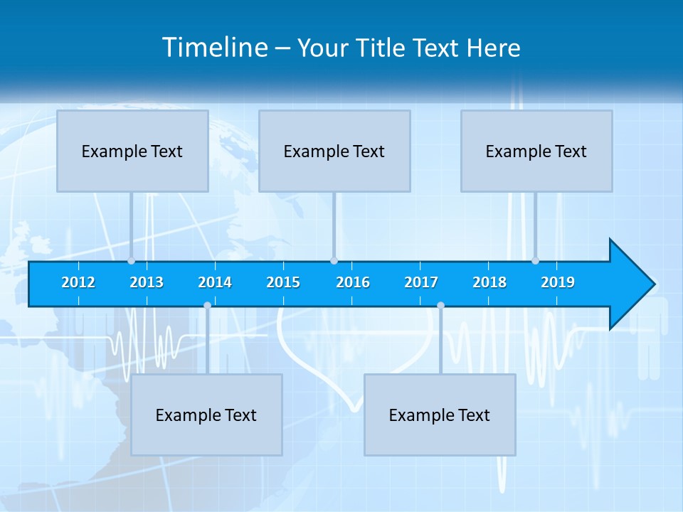 A Blue Globe With A Heart On It PowerPoint Template
