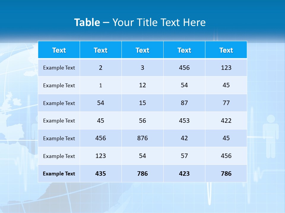 A Blue Globe With A Heart On It PowerPoint Template